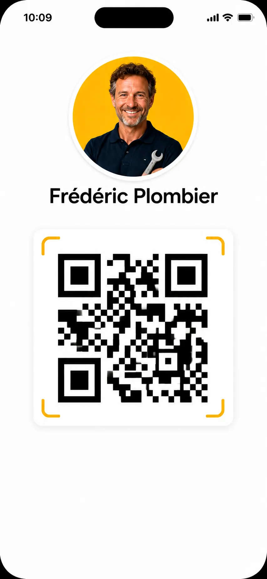 QR code de la carte Frédéric Plombier
